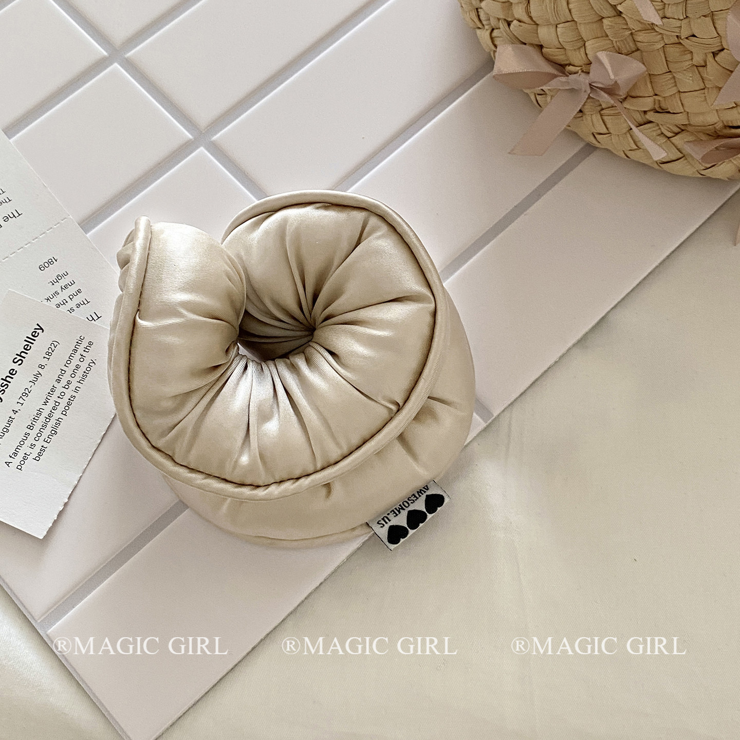thumbnail for Long hair sleeping tool pillow, large intestine hair tie for women, hair curl, rubber band, hair tie, hair accessory, premium hair tie