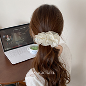 早春超仙蓝色碎花云朵香蕉夹发夹温柔设计感抓夹发饰甜美发卡夹子