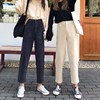 VII girl Beige Straight Nine points Lights Rui cashmere Haren Beige HyunA Same item