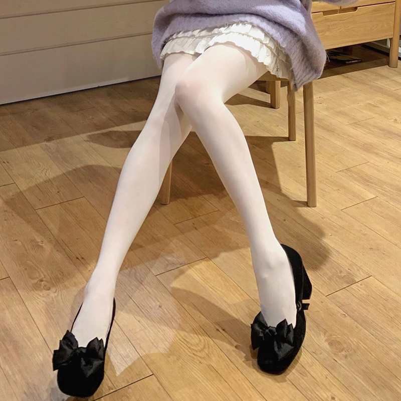 白色lolita纯欲打底裤白丝袜jk