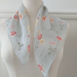 真丝乔其纱丝巾方巾100%桑蚕丝