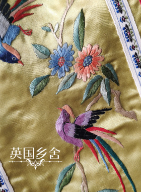 老绣片手工刺绣刺绣衣服贴花