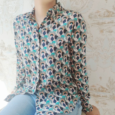 EQ出口法国100%桑蚕丝真丝双绉亲肤垂顺长袖衬衫女士知性通勤