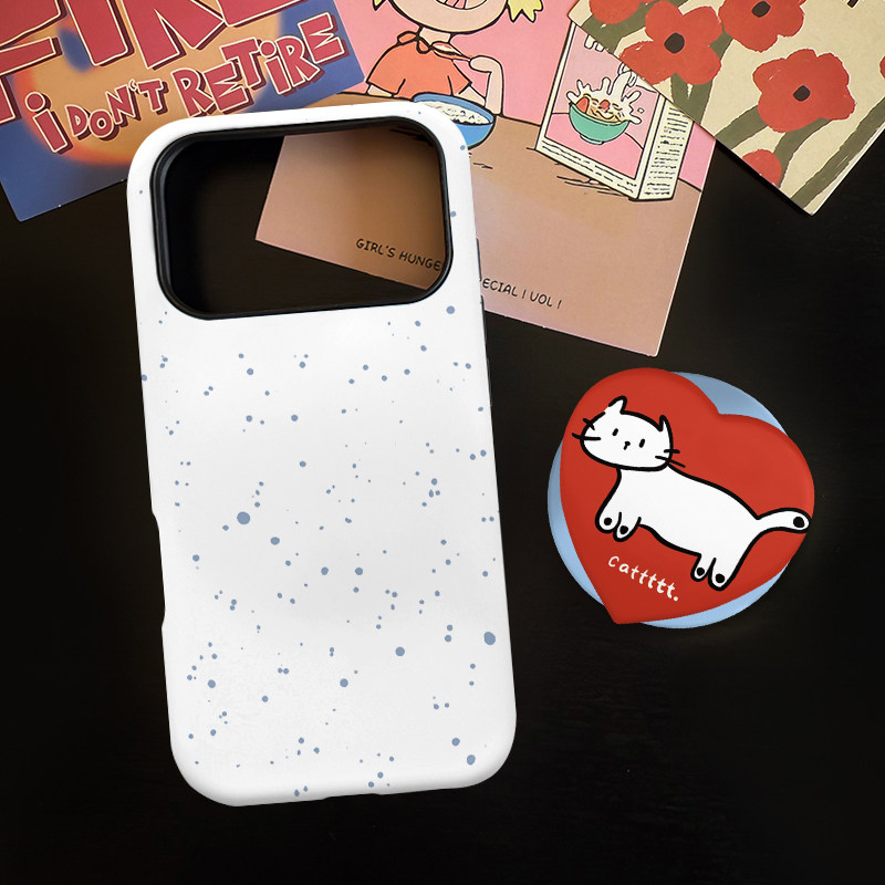 我的小猫适用苹果17promax手机壳iphone16pro菲林磁吸支架个性华为P80小米15小众vivo防摔保护壳oppo高级感