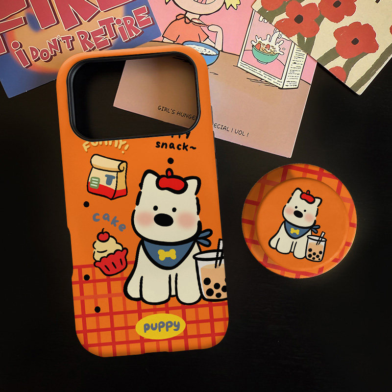 汉堡狗狗适用苹果17promax手机壳iphone16pro菲林磁吸支架个性华为P80小米15小众vivo防摔保护壳oppo简约可爱,3C数码配件,手机保护套/壳,淘宝优惠券,粉丝福利购,淘宝优惠卷