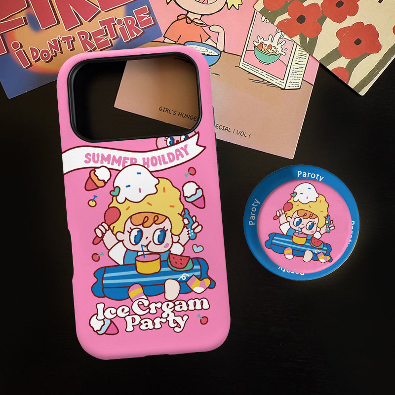 冰淇淋女孩适用苹果17promax手机壳iphone16pro菲