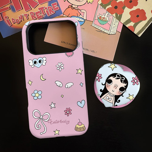 花朵小玉适用苹果17promax手机壳iphone16pro菲林磁吸支架华为P90小米15亲肤手感vivo防摔保护壳oppo荣耀600