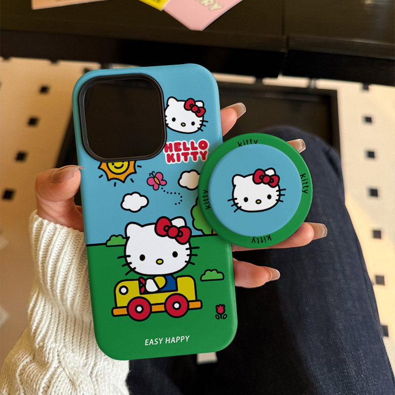 可爱开车KT适用苹果17promax手机壳iphone16pro菲林磁吸支架个性华为P80小米15小众vivo防摔保护壳oppo卡通风,3C数码配件,手机保护套/壳,淘宝优惠券,粉丝福利购,淘宝优惠卷
