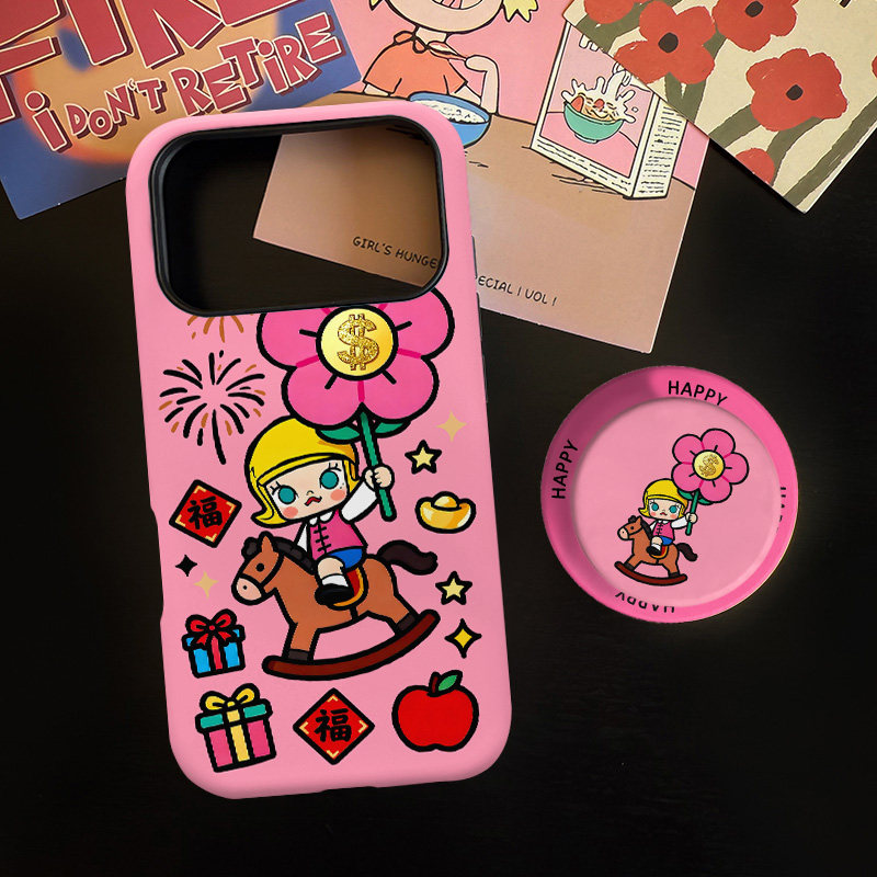 马上有钱花适用苹果17promax手机壳iphone16pro菲林磁吸支架个性华为P80小米15小众vivo防摔保护壳oppo