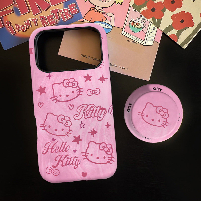 夏日少女粉适用苹果17promax手机壳iphone16pro菲林磁吸支架个性华为P80小米15小众vivo防摔保护壳oppo高级感