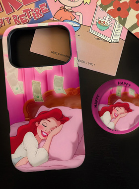 公主请发财适用苹果17promax手机壳iphone16pro菲林磁吸支架个性华为P80小米15小众vivo防摔保护壳oppo暴富