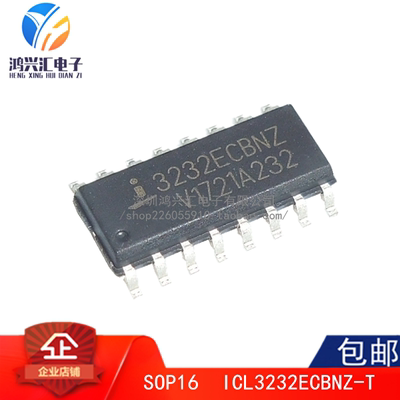 原装正品 ICL3232ECBNZ-T 3232ECBNZ SOP16 驱动器 接收器芯片