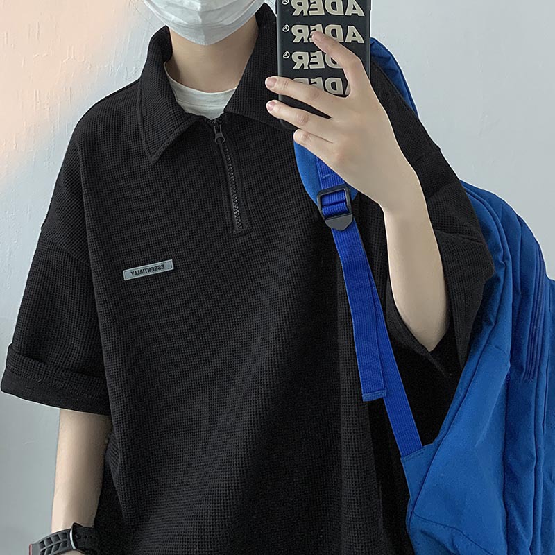 polo衫短袖男夏季ins潮牌宽松五