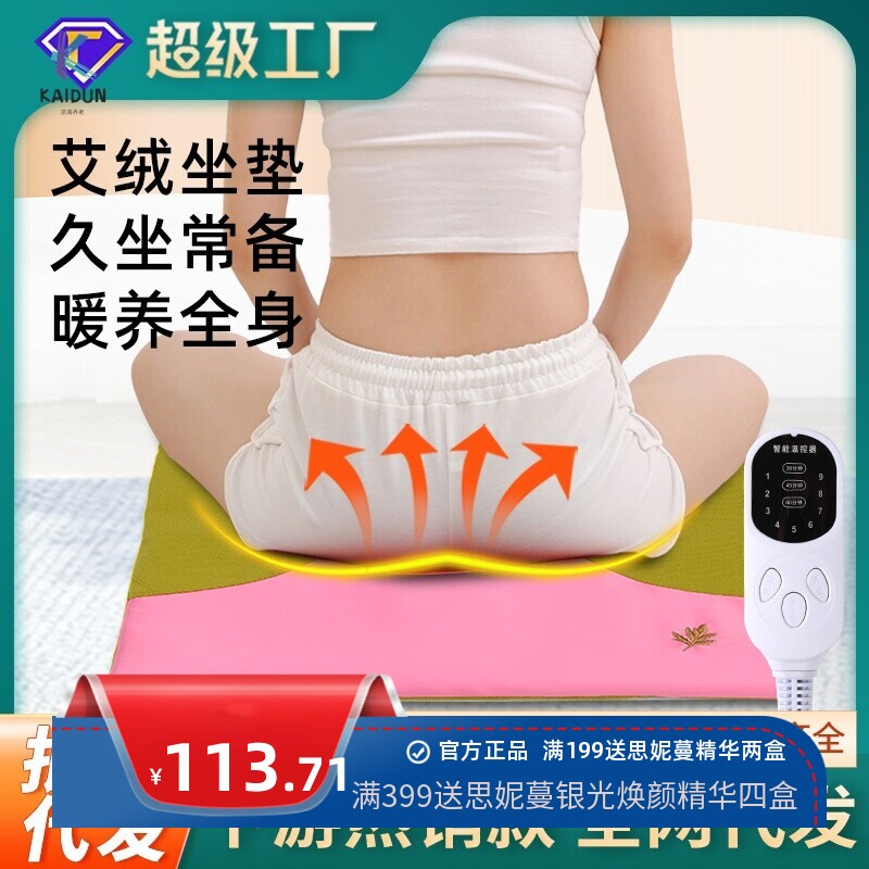 电加热坐垫办公室家用艾草红花热敷艾灸垫艾叶理疗仪艾绒坐垫
