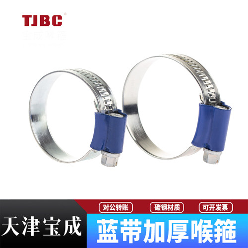 tjbc碳钢镀锌加厚蓝带喉箍