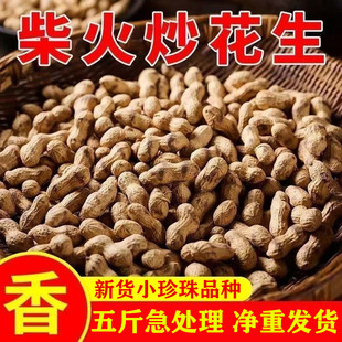【小珍珠】新货铁锅炒花生原味柴火炒花生地锅熟花生带壳零食特产