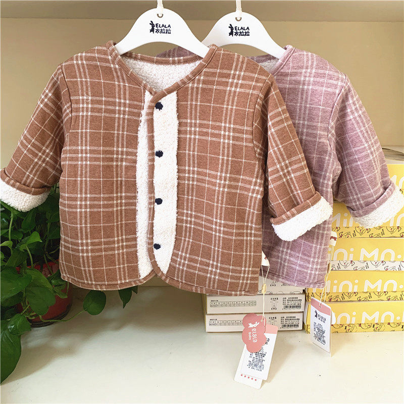 衣拉拉加厚冬款宝宝圆领棉服