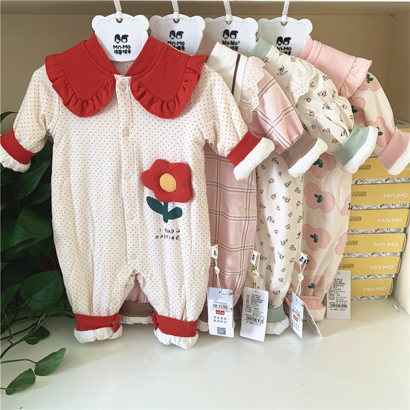 瑁恩瑁爱婴儿连体衣薄棉