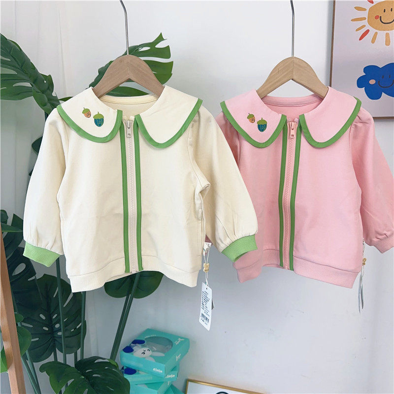瑁恩瑁爱春季女童翻领外套可爱