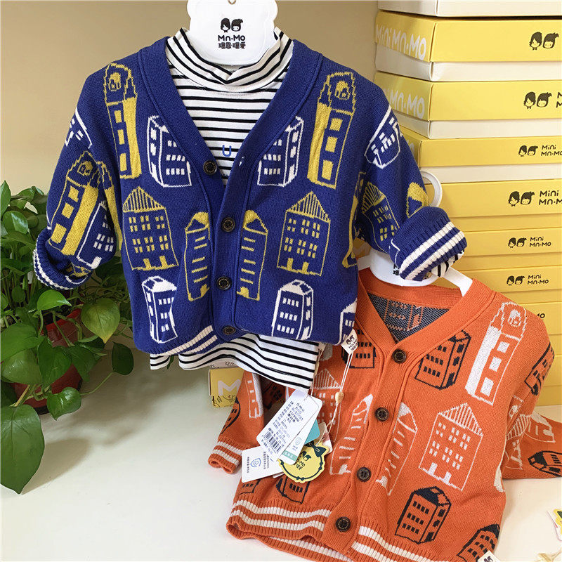 瑁恩瑁爱休闲棉线秋款毛衣开衫