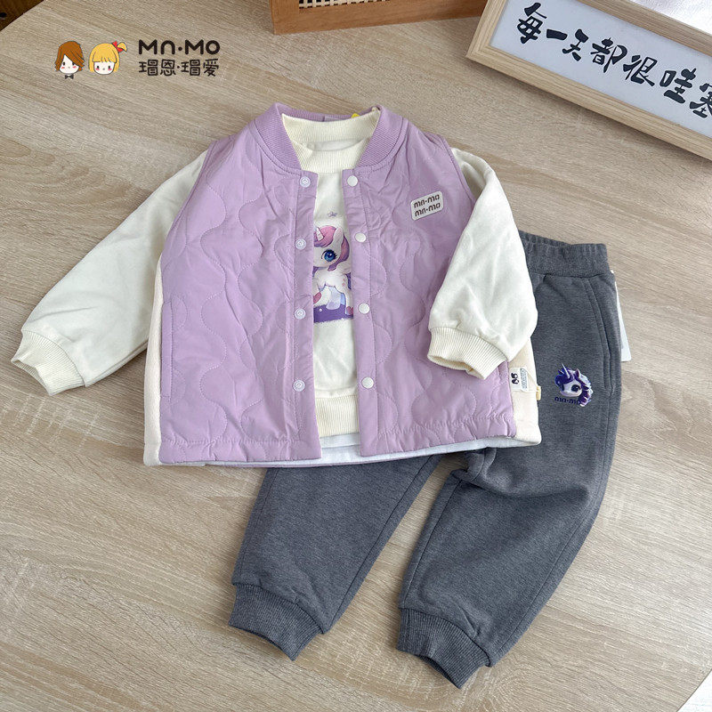 女童薄棉马甲百搭休闲