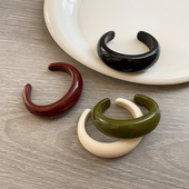 百搭手环手饰 时尚 韩国小众ins博主同款 树脂手镯女设计感复古个性