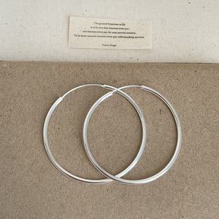 简约百搭素圈细圈耳扣女冷淡风ins潮流个性 百搭耳环耳饰 气质时尚