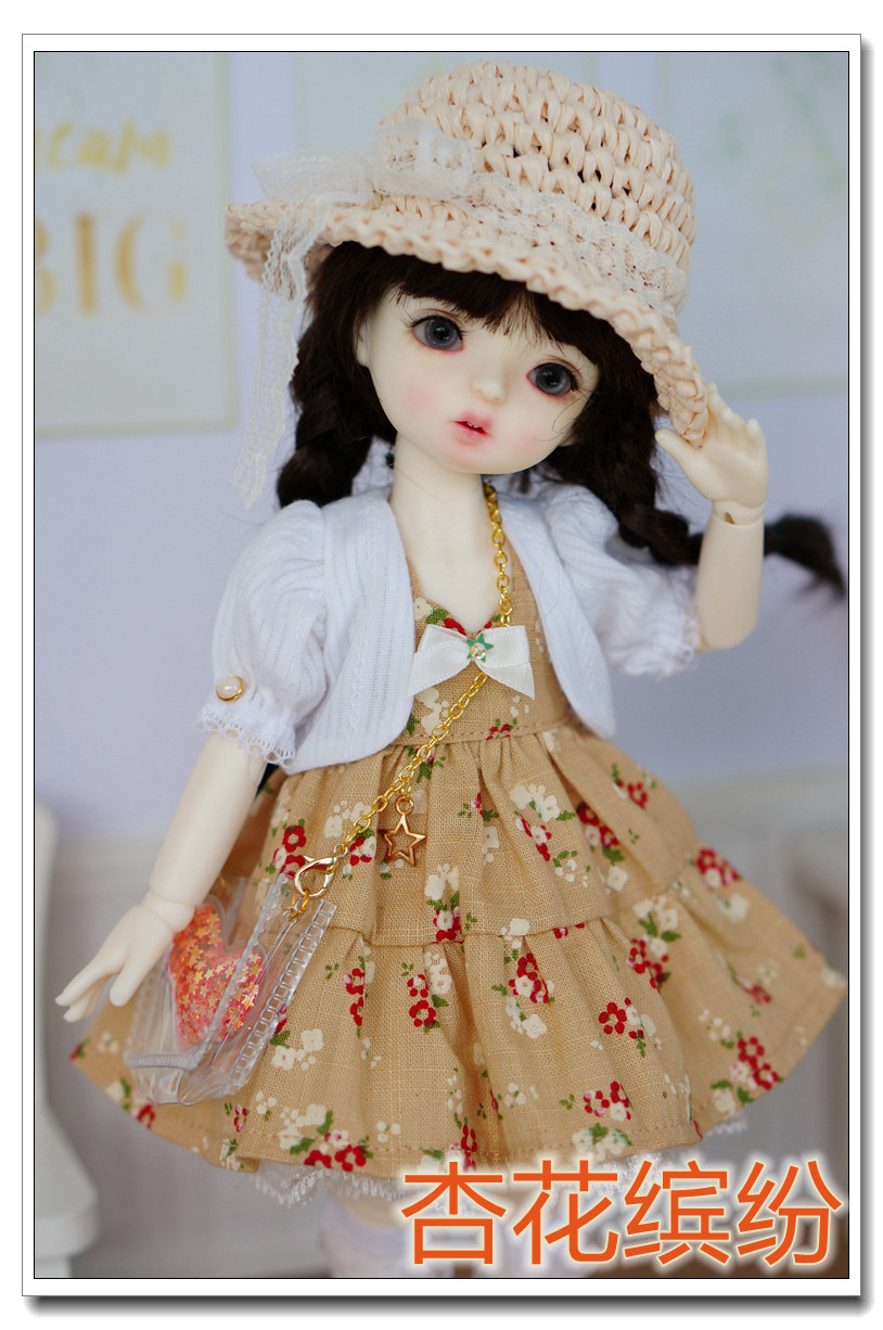 4色入套装小碎花吊带裙bjd1/6分十月初娃衣铺限量定制A13