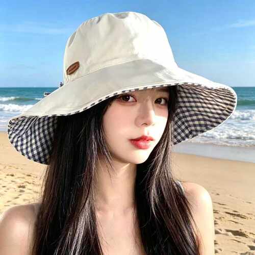 双面戴新款渔夫帽女秋复古百搭可折叠盆帽网红时尚显脸小帽子女潮