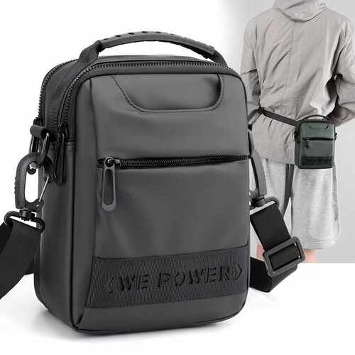 品牌官方Wepower新款简约男士小包潮流斜挎包可穿腰带挂包手提单