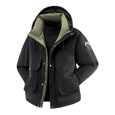 专柜品牌男士连帽羽绒服2025冬季新款男装中青年休闲简约舒适保暖