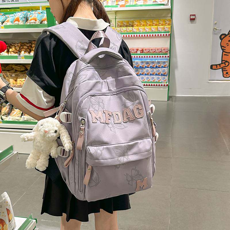 品牌官方风高颜值双肩包休闲高中学生初中女生书包大容量背包大容