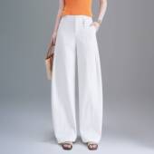 专柜品牌高腰宽松镰刀藏肉高个子百搭弯刀裤 气质通勤阔 2026春新款