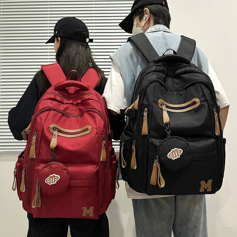 品牌官方初高中学生书包大容量中性男女通勤电脑背包尼龙布简约休