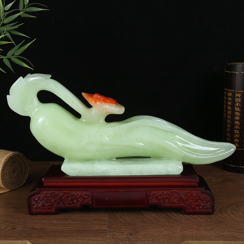 新款上市仿青玉人生如意摆件客厅玄关家居工艺品装饰摆件品批发