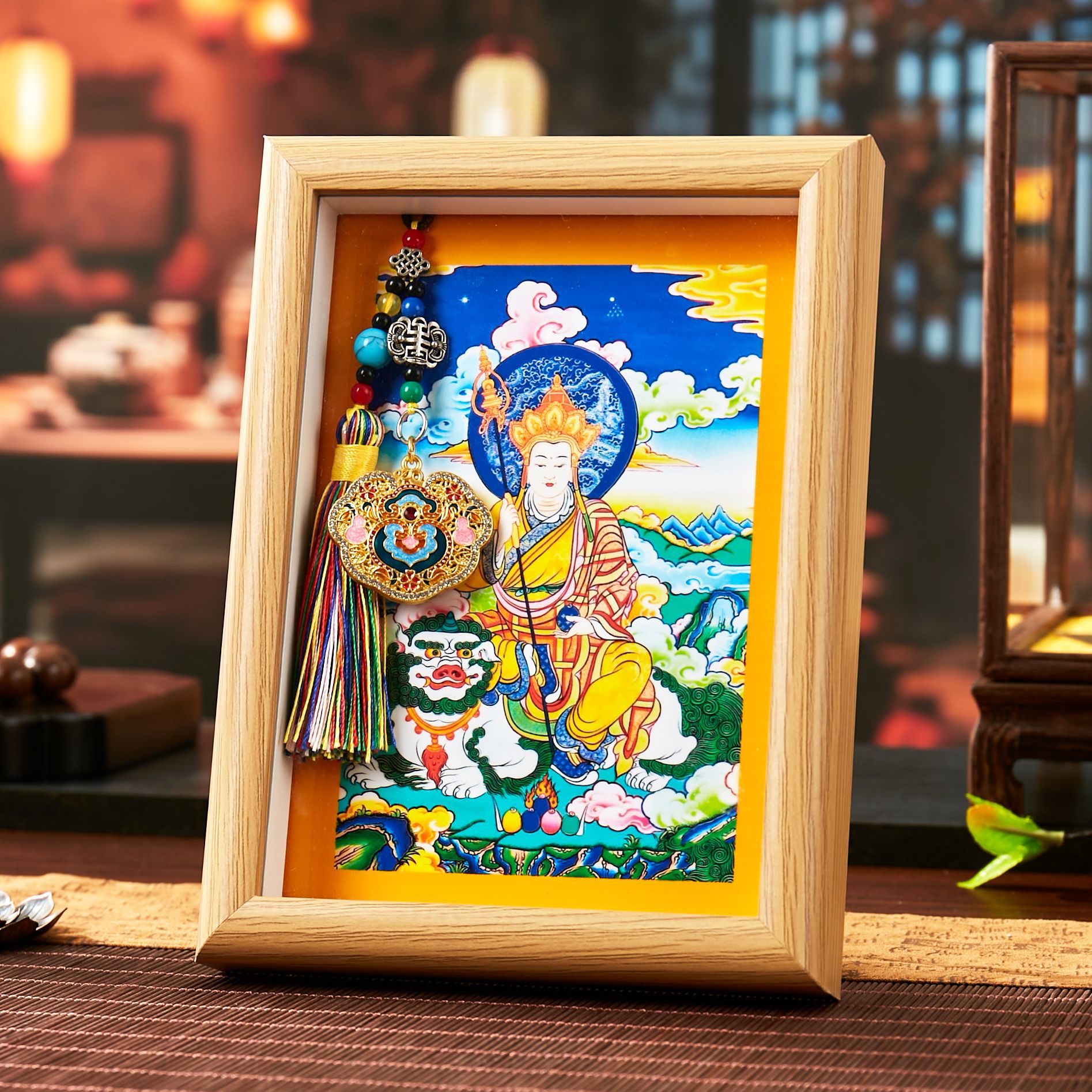 九华山地藏王菩萨唐卡大愿地藏幽冥教主道观寺庙景区祈福文创摆件