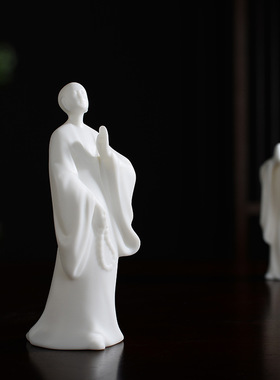 创意陶瓷家居装饰禅意可爱小和尚小僧沙弥客厅隔断摆设电视柜摆件