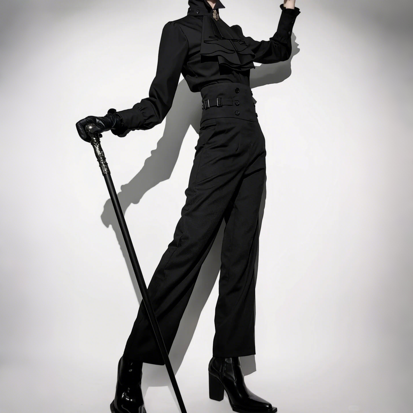 白哥特风lolita长裤复古中世纪王子系基佬装小众轻亚文化西服裤