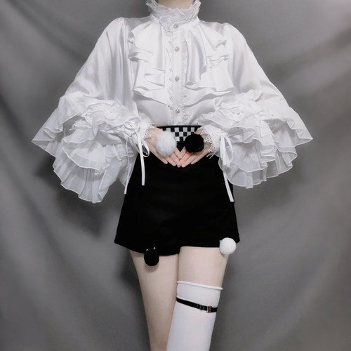 lolita内搭复古王子蝙蝠袖装上衣