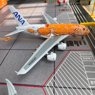 ph全日空A380客机模型橙海龟彩绘1/400,ph出品,全日空橙海龟,