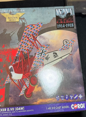AA38908 CORGI 福克D.VII 1/48全新 未拆顺丰陆运 爽快送小礼物