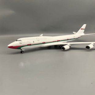 47cm阿曼总统专机B747波音747带轮带灯全新仿真飞机模型礼品摆件