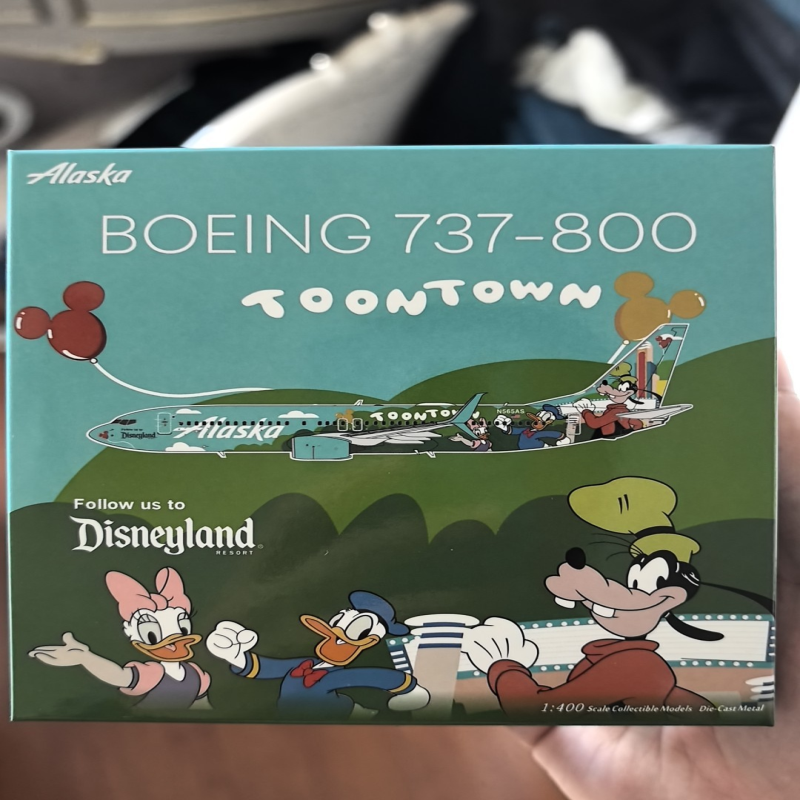 NG 58222 阿拉斯加航空 B737-800/w N565AS 米奇卡通城 1:400无