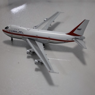 JC 波音747-100首飞机带地勤N7470飞机模型，1:400比例～白色机