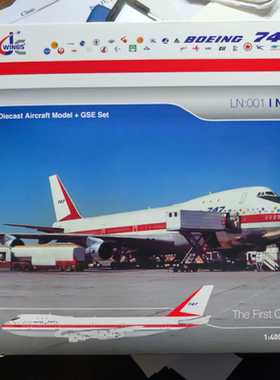 jcwings 1:400客机模型 波音747原型机含gse 是安卓苹果用bb苹果