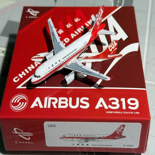 Cmodel 1:400 中国联合航空公司 A319-100 B-4092快递顺丰到付，