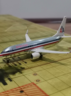 GeminiJets 1/400美国航空AA波音B737-800WL钢管涂装 飞机模型 40