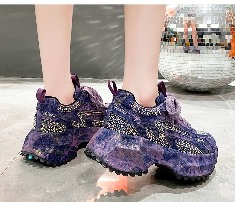 欧美风水钻老爹鞋高颜值加厚春秋时尚休闲鞋