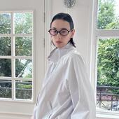 peur花苞立领双领口设计短风衣外套宽松防水双拉链抽绳系带防晒