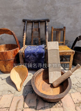 复古洗衣工具民俗博物馆展示道具